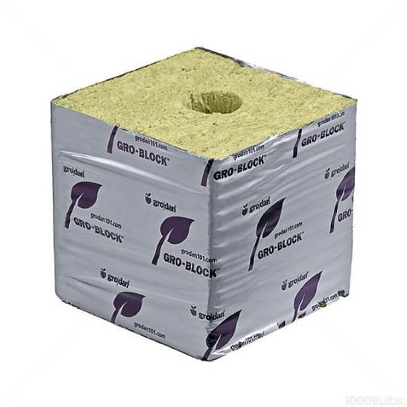 Grodan – Hugo – Cubo di lana di roccia con foro Grodan - Hugo - Cubo di lana di roccia con foro - immagine 1